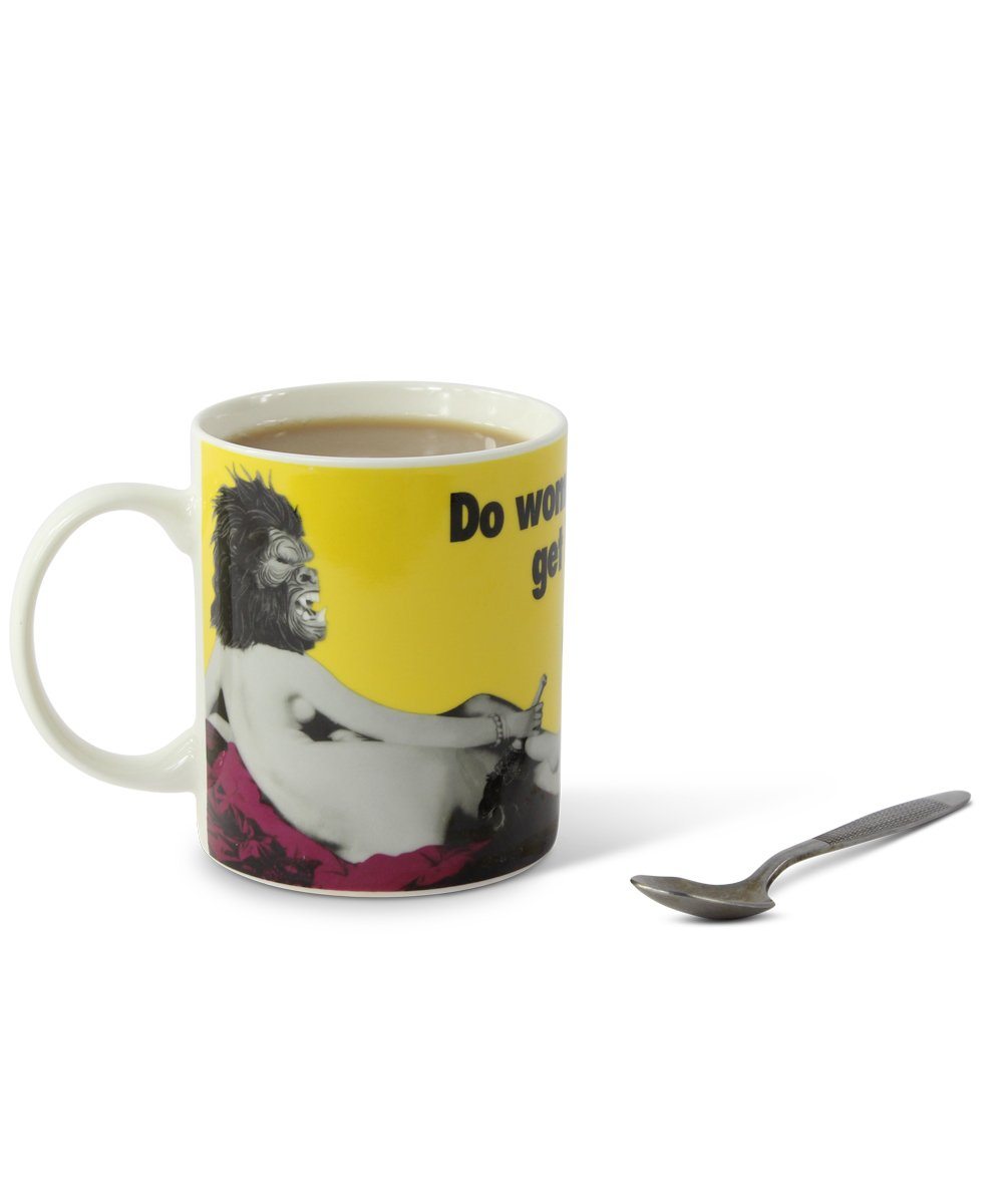 Third Drawer Down X Guerrilla Girls, Bone China Mug Ceramic Third Drawer Down