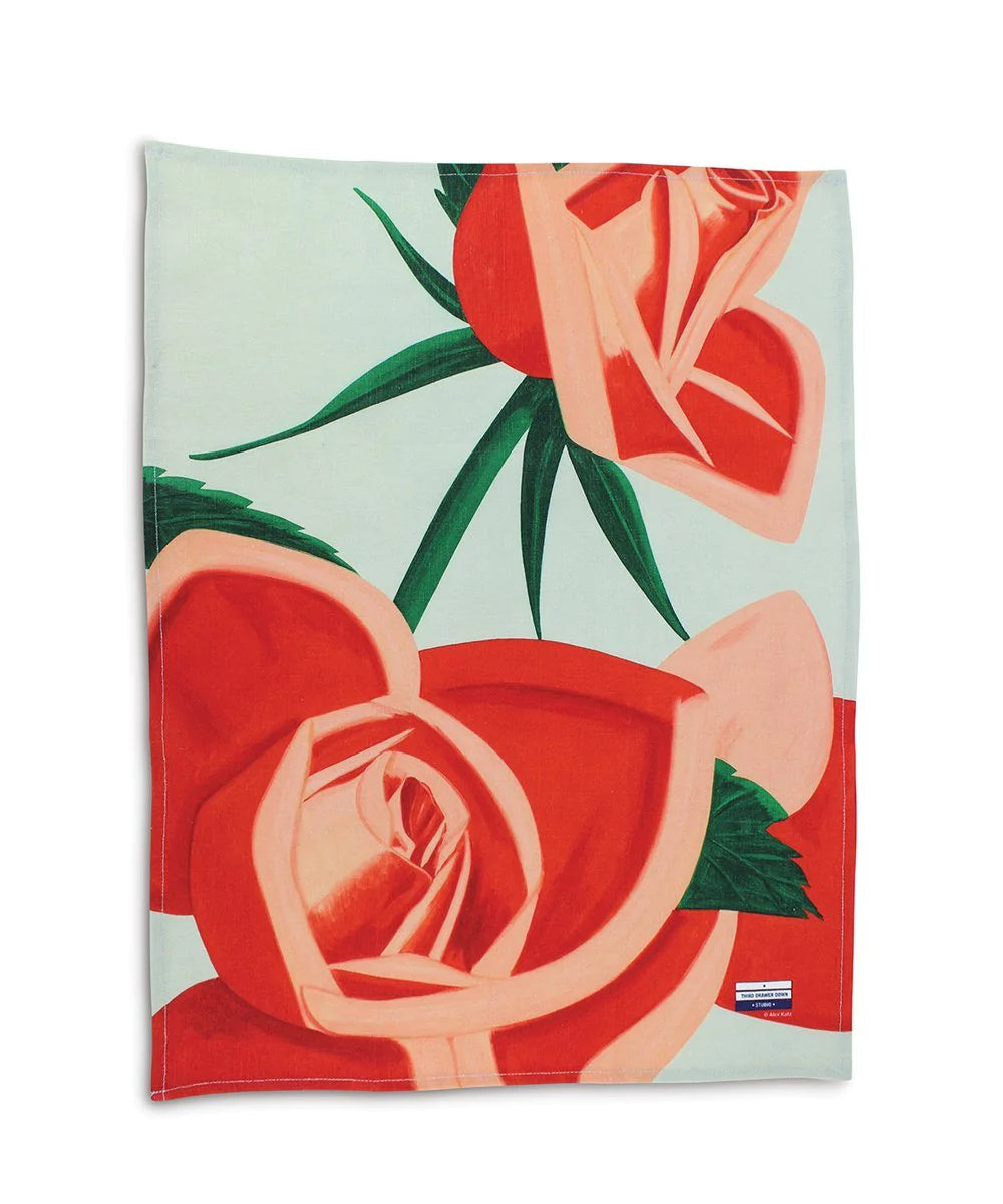 Red Rose Tea Towel x Alex Katz