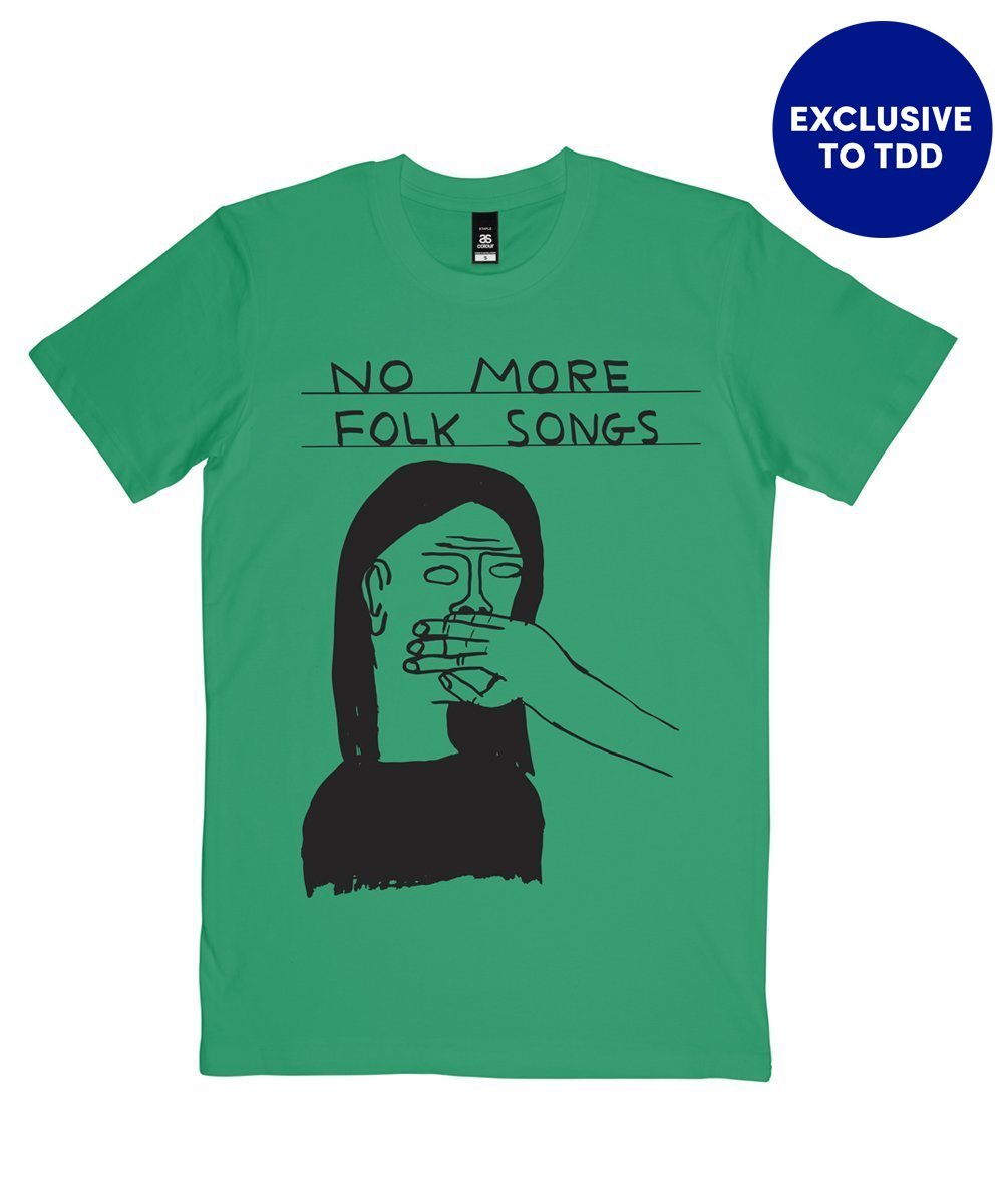 No More Folk Songs T-Shirt X David Shrigley Textiles Third Drawer Down Studio Small 