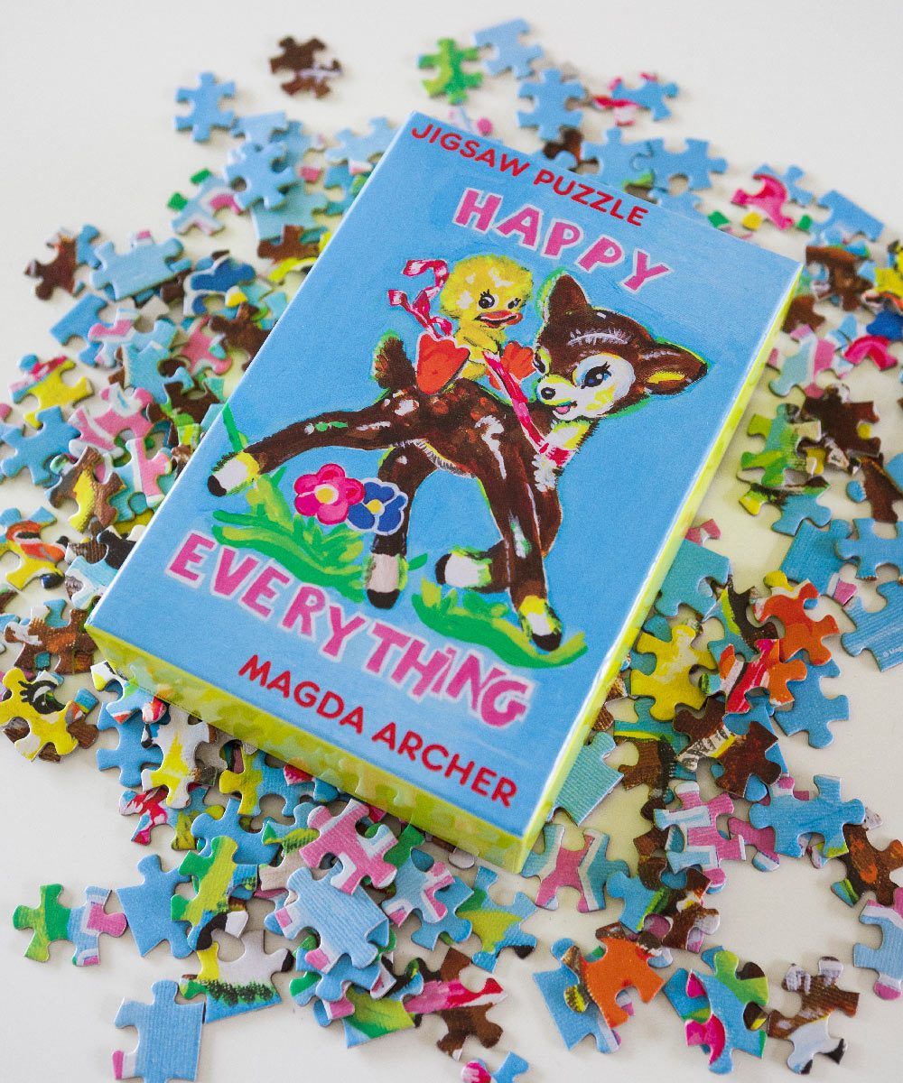 Happy Everything Jigsaw Puzzle x Magda Archer Paper Third Drawer Down Studio 