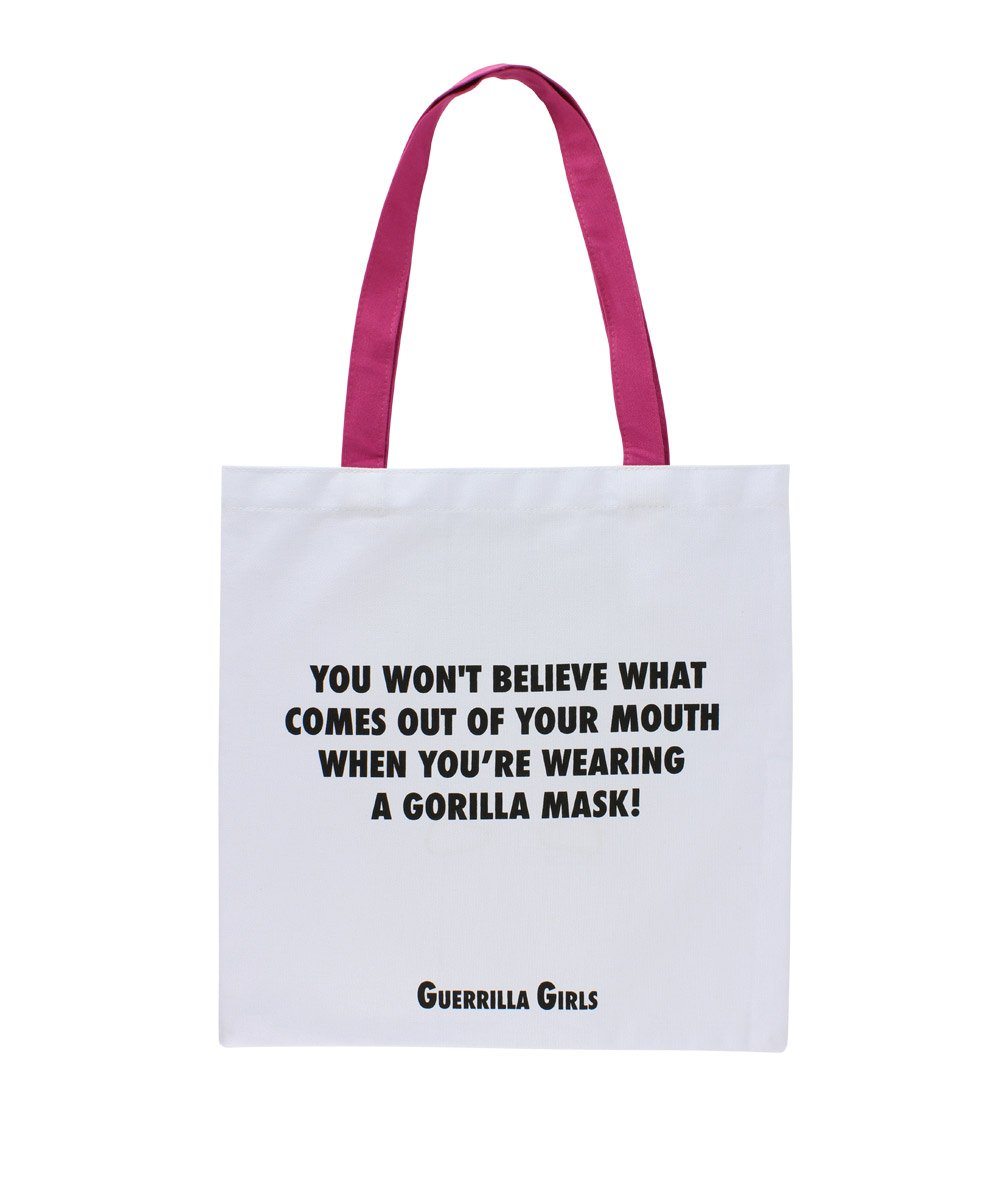 Third Drawer Down X Guerrilla Girls, Gorilla Mask Tote Bag Textiles Third Drawer Down Studio 