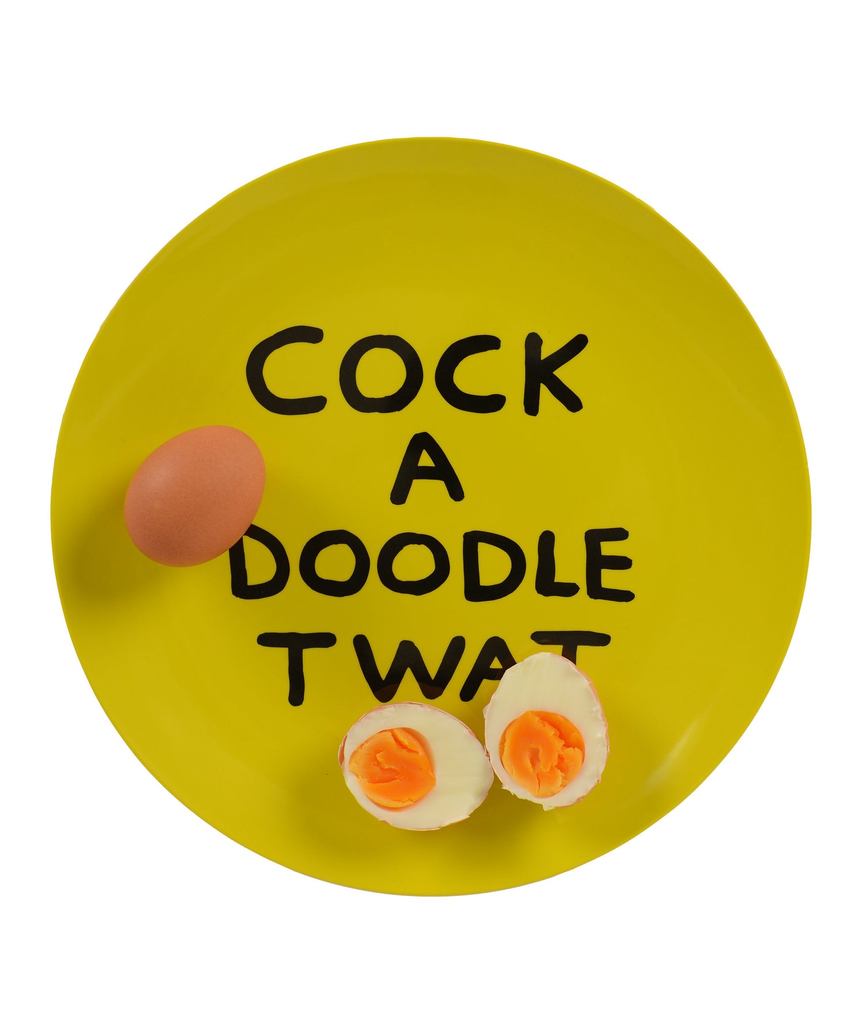 Cock A Doodle Melamine Plate x David Shrigley Tableware Third Drawer Down UK 