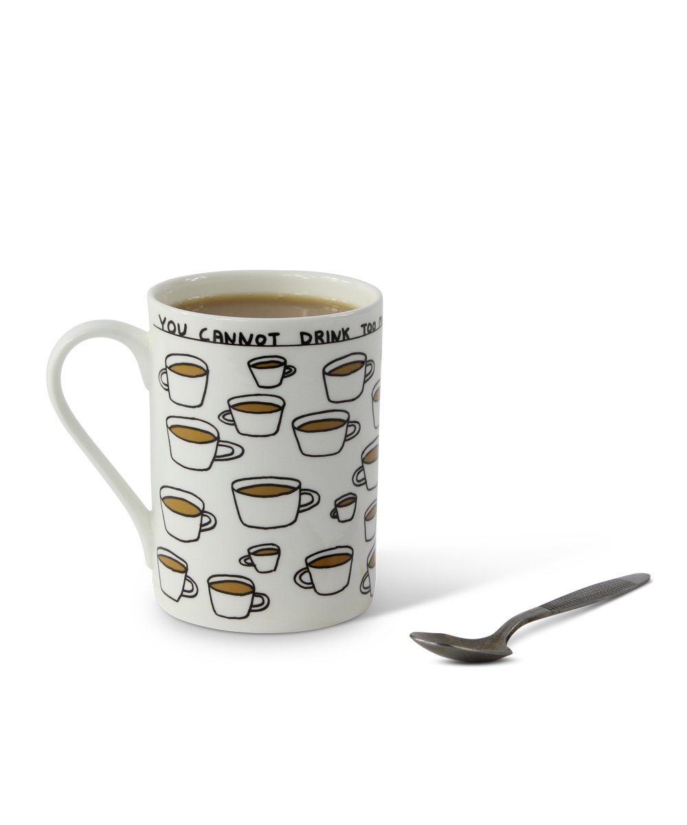You Cannot Drink Too Much Tea Mug X David Shrigley Ceramic Third Drawer Down Studio 
